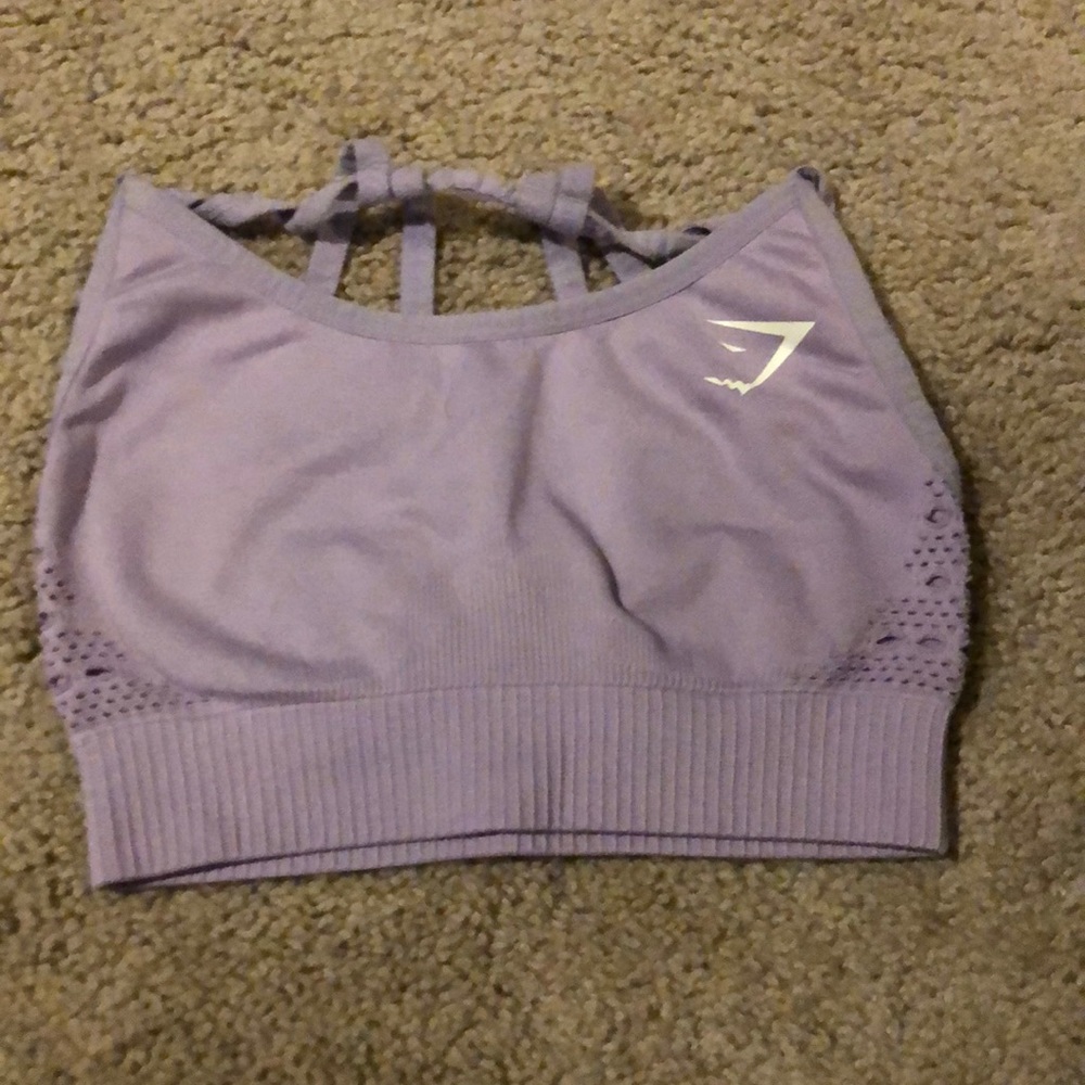 Light purple gymshark sports bra